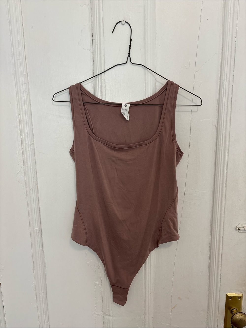 Lululemon Women’s Wundermost Ultra-Soft Nulu Bodysuit in Muted Rose Size Medium